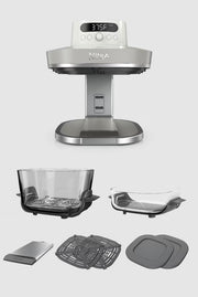 Ninja Crispi® Pro 6-in-1 Glass Air Fryer in Stone and Gold