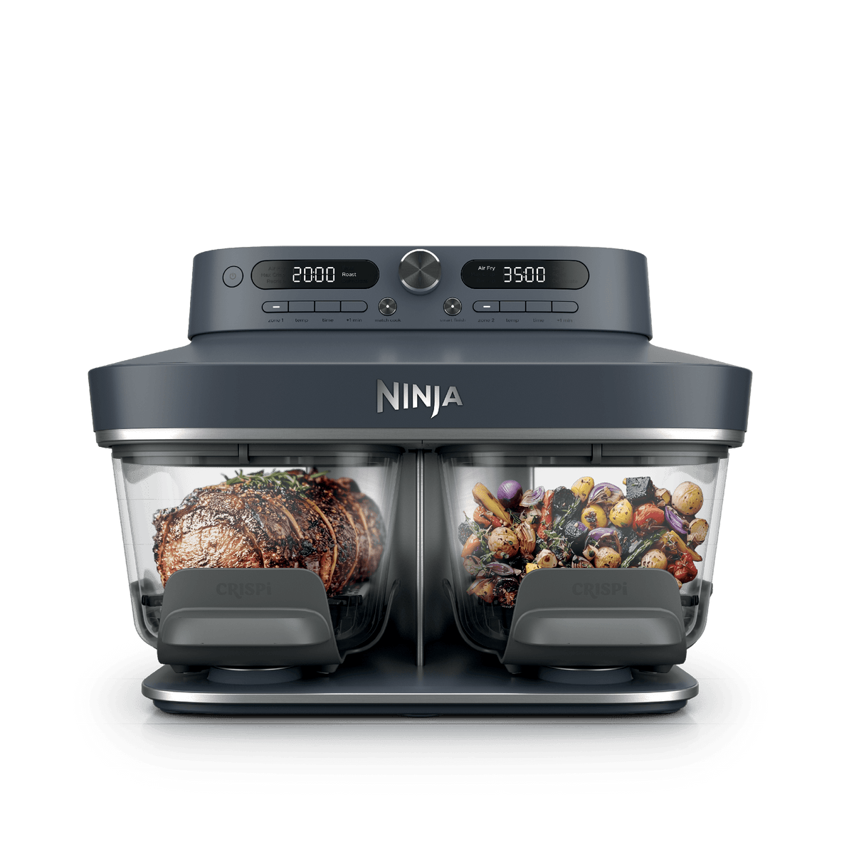 Ninja Crispi® DualZone™ Dual Basket Glass Air Fryer in Cyberspace