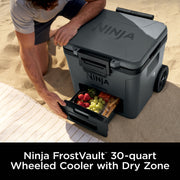 Ninja FrostVault™ 30qt Wheeled Cooler with Cold Dry Zone in Plum