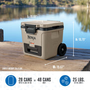 Ninja FrostVault™ 30qt Wheeled Cooler with Cold Dry Zone in Plum