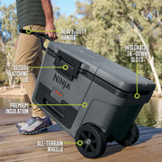 Ninja FrostVault™ 45qt Cooler with Wheels & Accessories in Charcoal Gray