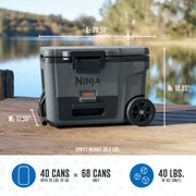 Ninja FrostVault™ 45qt Wheeled Cooler with Dry Zone in Pink