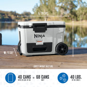 Ninja FrostVault™ 45qt Cooler with Wheels & Accessories in Charcoal Gray