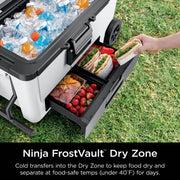Ninja FrostVault™ 65qt Cooler with Wheels in Cloud White