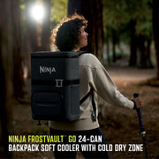 Ninja FrostVault™ 24 Can Backpack Cooler in Charcoal Gray